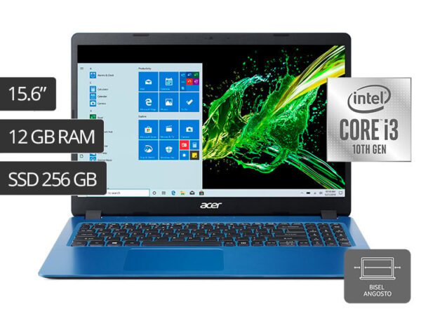 Laptop ACER ASPIRE 3 A315-56-32JP Intel Core i3 1005G1 12GB RAM 256GB SSD WIN 10 15.6" HD